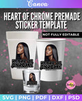 Heart Of Chrome Sticker Template