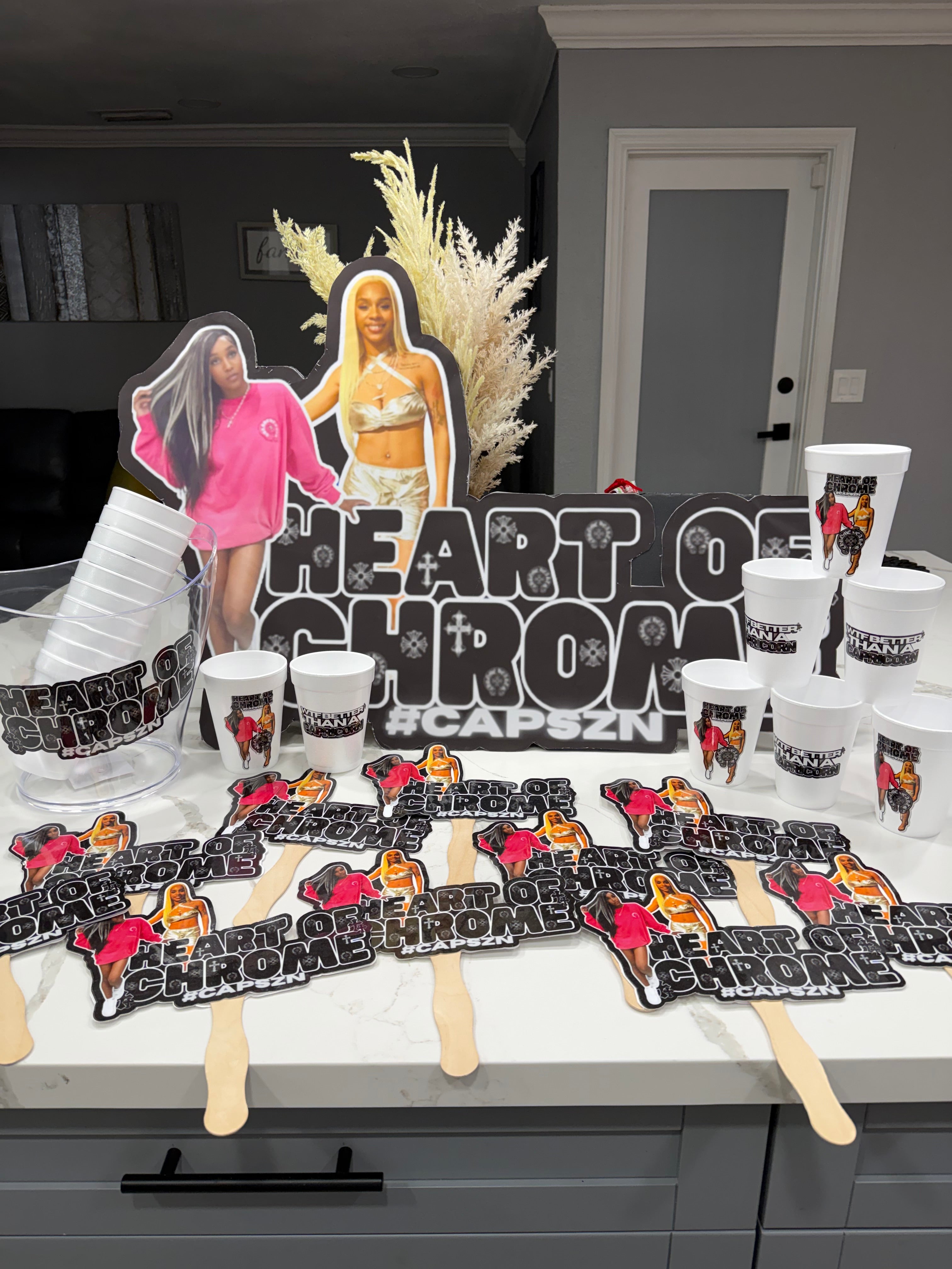 Heart Of Chrome Sticker Template