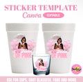 Shades Of Pink Sticker Template