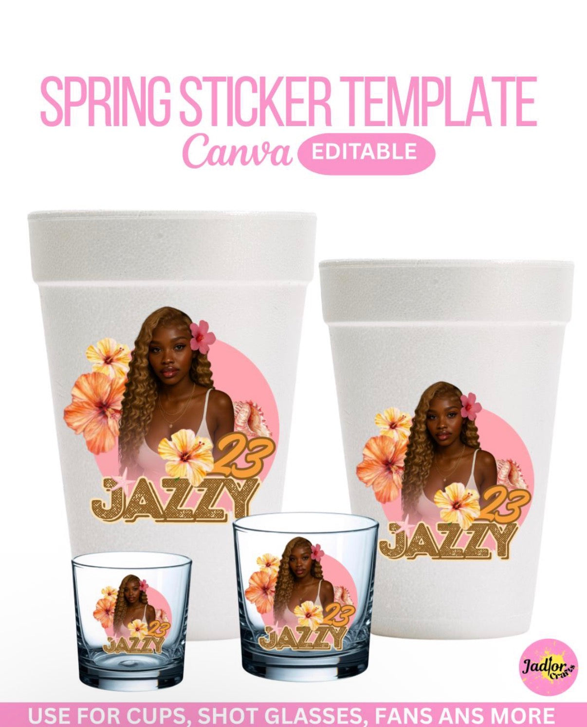 Spring Sticker Template