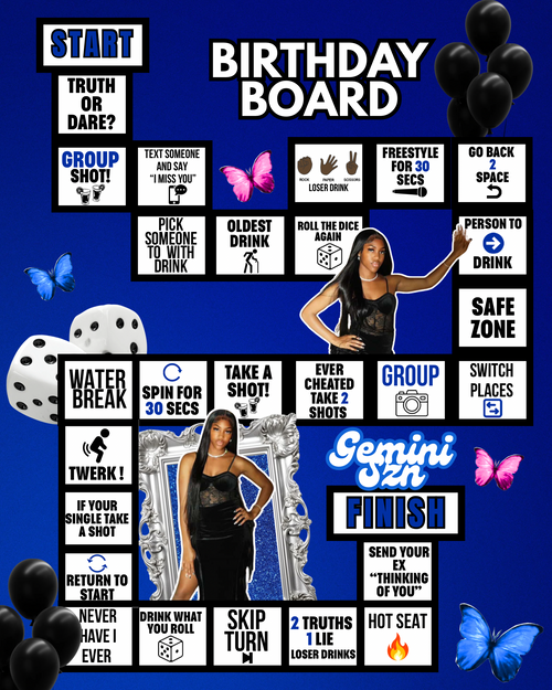 Blue Board Game Template