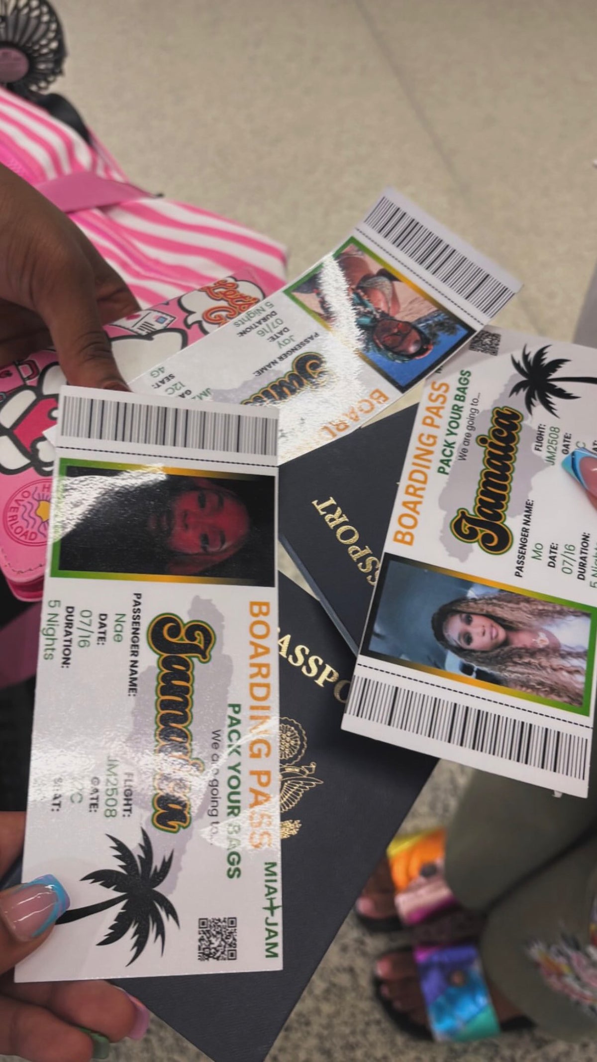 Jamaica Boarding Pass Template