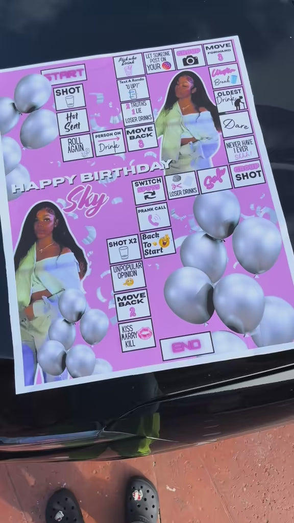 Shades Of Pink Board Game Template